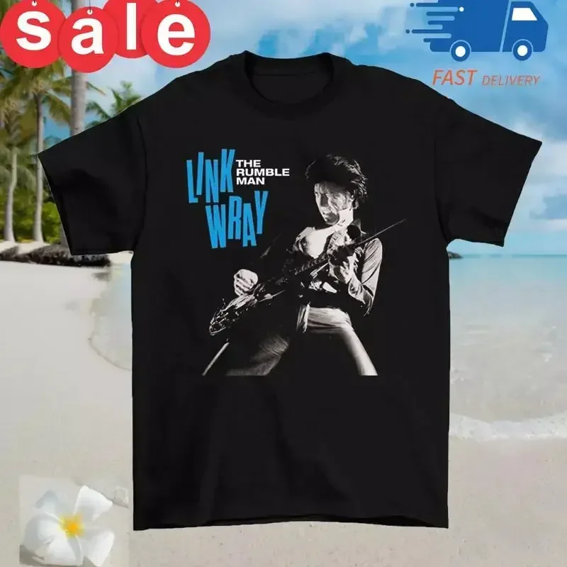 Link Wray The Rumble Man Black Cotton  T shirt All Size S 345XL HRB159
