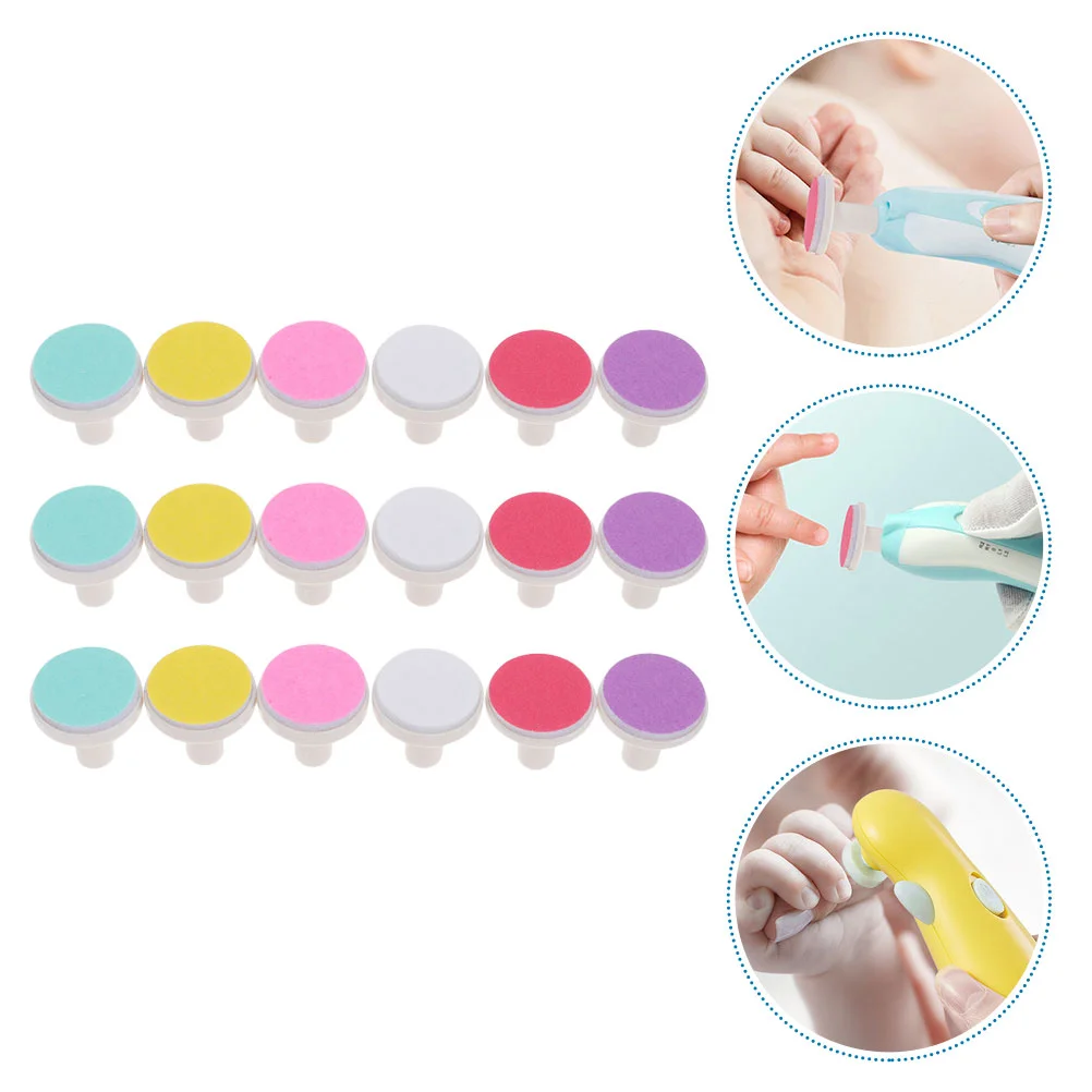 18 Pcs Electric Nail Trimmer Pads Grinding Head Care Tools Heads Clippers Newborn File