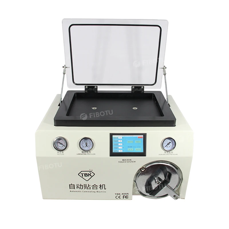 Newest TBK-408A 15 Inch Vacuum Pump LCD OCA Laminating Machine Debubbler In One Machine For Smart Phone Touch Screen Refurbish