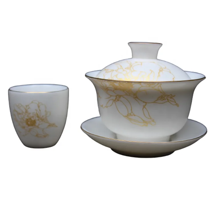 Prezzie Chinese Traditional Culture Handmade Porcelain Ceramic Teapot And Cups Set With Inside Flower