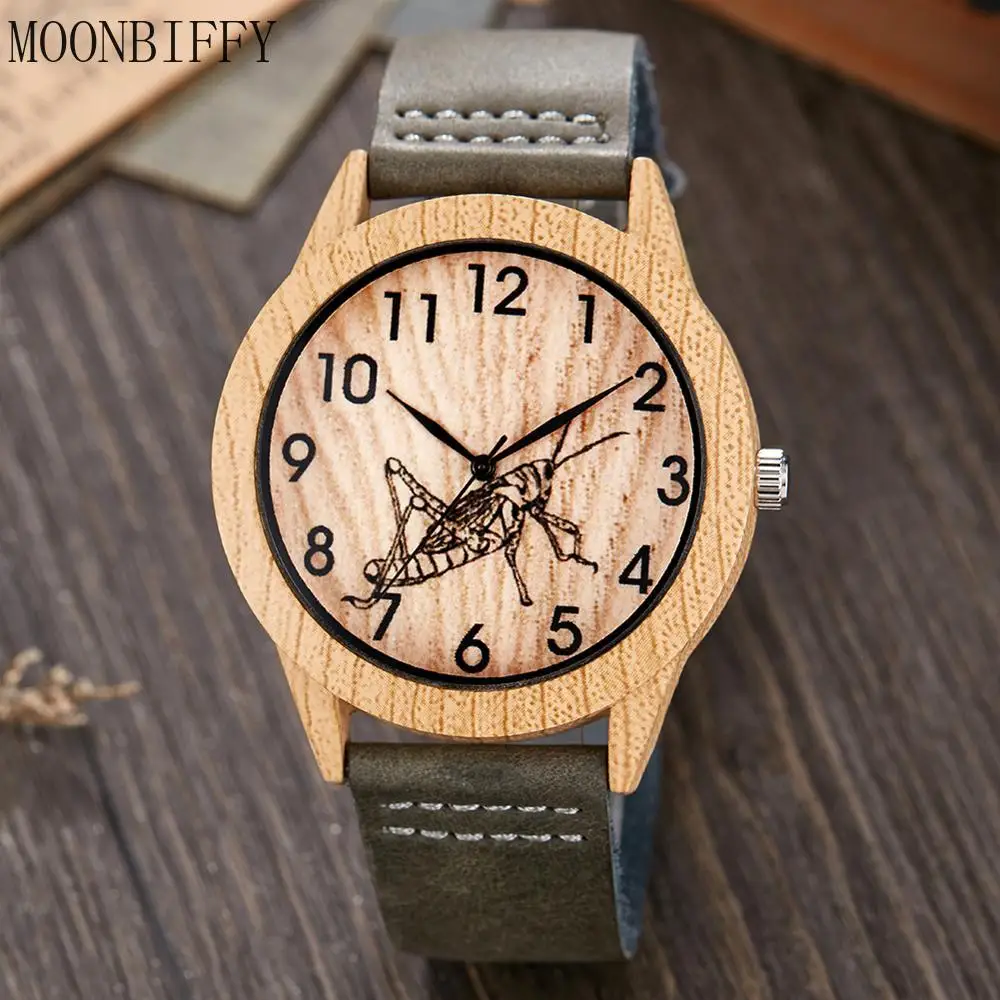 

2022 Creative Wood Watch Men Women Couple Quartz Imitate Bamboo Wooden Watch Minimalist Watches Soft Brown Leather Wrist Clock