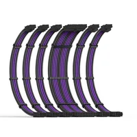 Cable de extensión del módulo de alimentación, placa base de 24 pines, CPU 4 + 4P, tarjeta gráfica PCI-E 6 + 2 pines, Kit de Cable adaptador de fuente de alimentación Universal, 6 uds.