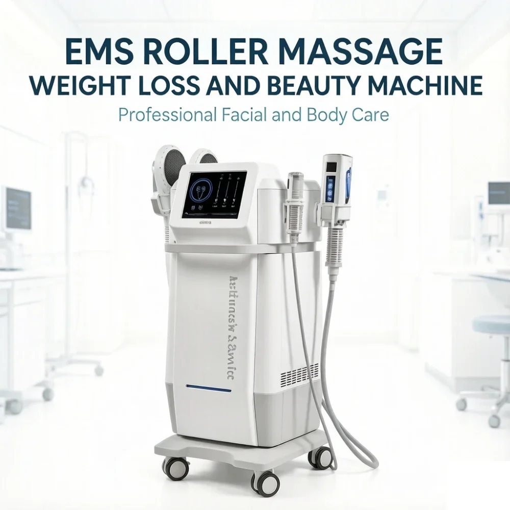 4-in-1 EMSlim Roller Massage Neo Slimming Machine with 360° Muscle Rotation And Lymphatic Drainage for Professional Weight Loss