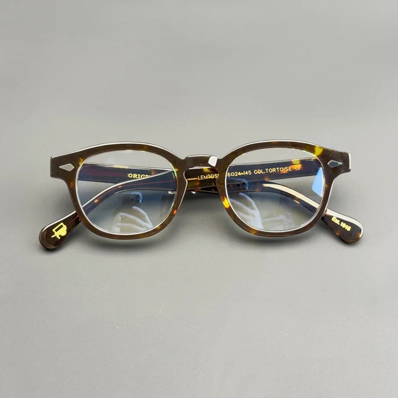 

Оправа для очков из ацетатного волокна в стиле ретро 46, размер 46, квадратная оптическая оправа для очков, высококачественные очки по рецепту для