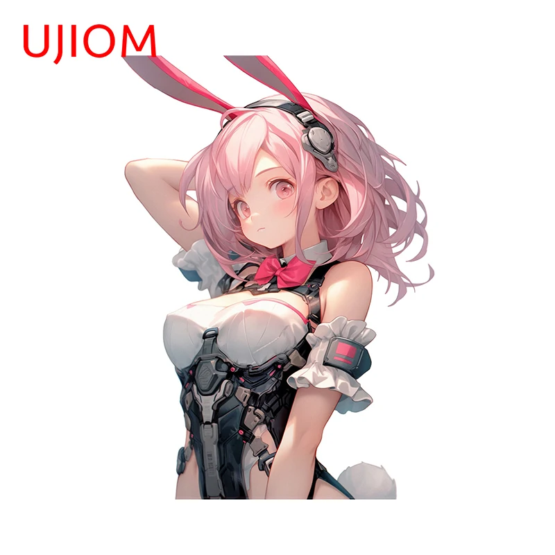 UJIOM 13cm X 9.2cm Sexy Original Peach Bunny Girls Wall Stickers Seductive Personal Room Decor Chambre Decal Washroom Murals