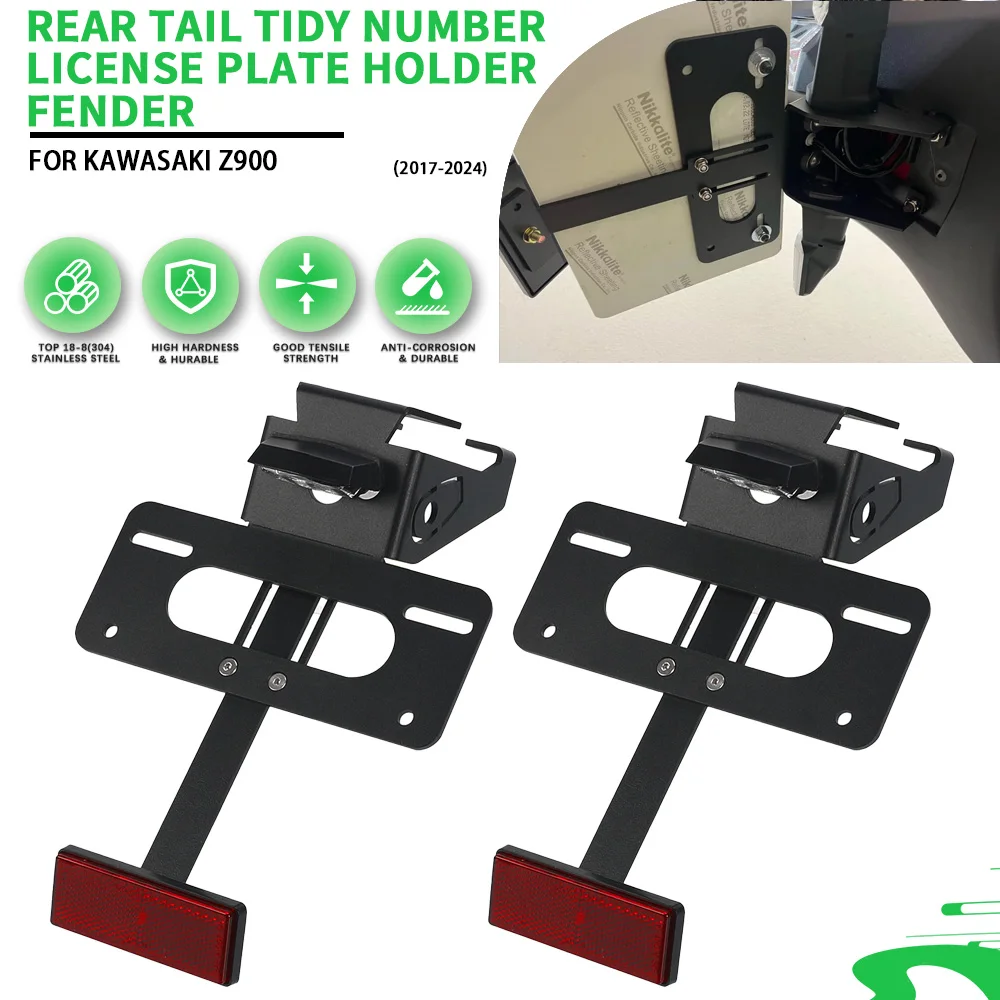 Motorcycle Accessories For Kawasaki Z900 2017-2022 2023 2024 2021 2020 2019 18 Tail Tidy License Plate Holder Fender Eliminator