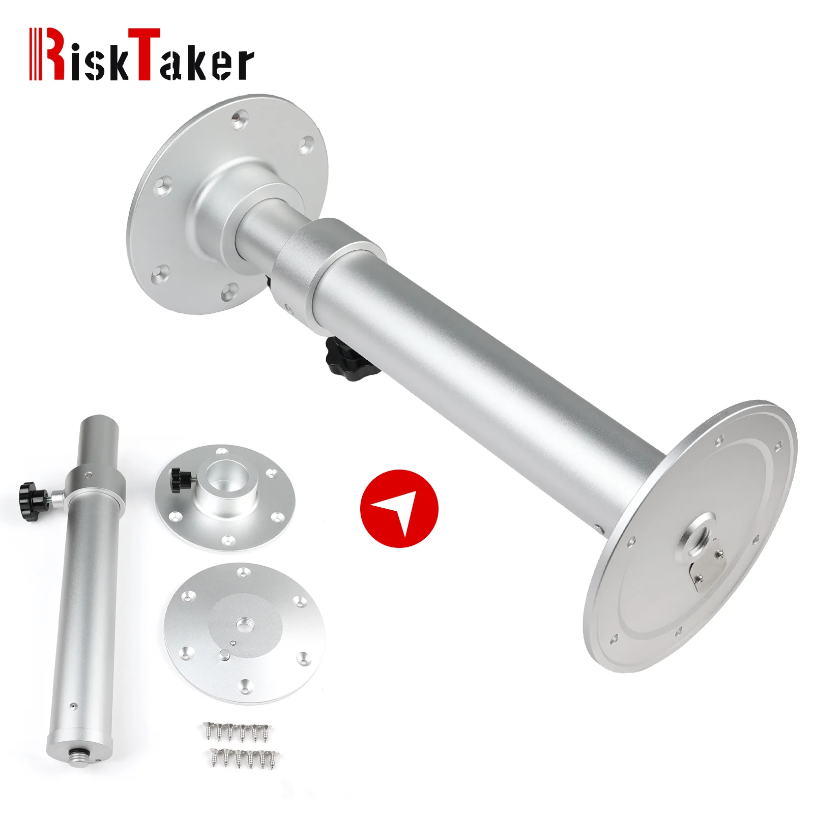 

RiskTaker Adjustable Table Base Stand Leg Base Mount Frame 17.8‑27.2 inch Aluminum Alloy Table Base Kit for RV Boat Yacht