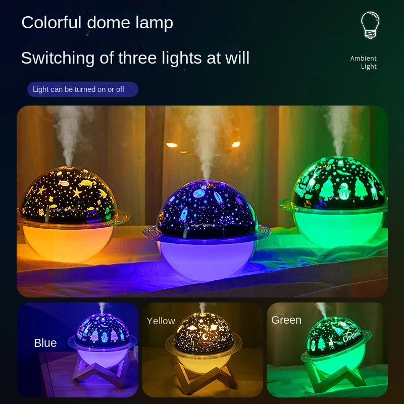 200ml Planet Air Humidifier Aromatherapy Home Fragrance Diffuser 3D Led Moonlight USB Atmosphere Light Humidifier Neon Sign