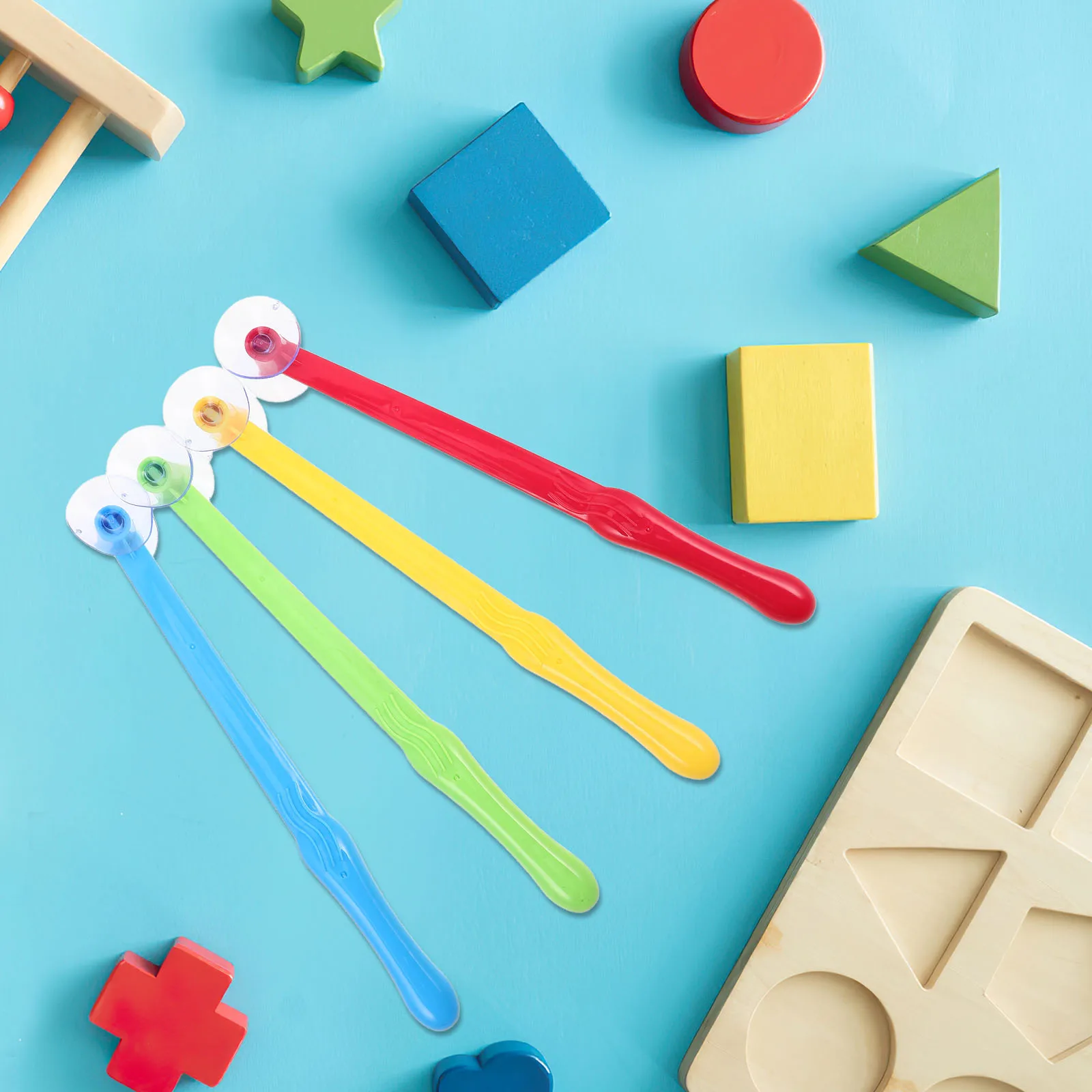 مجموعة مطرقة كأس شفط للأطفال مكونة من 4 قطع لتدريب مهارات رد الفعل والتعليم المبكر لعبة نشاط تطوير المحرك عين اليد