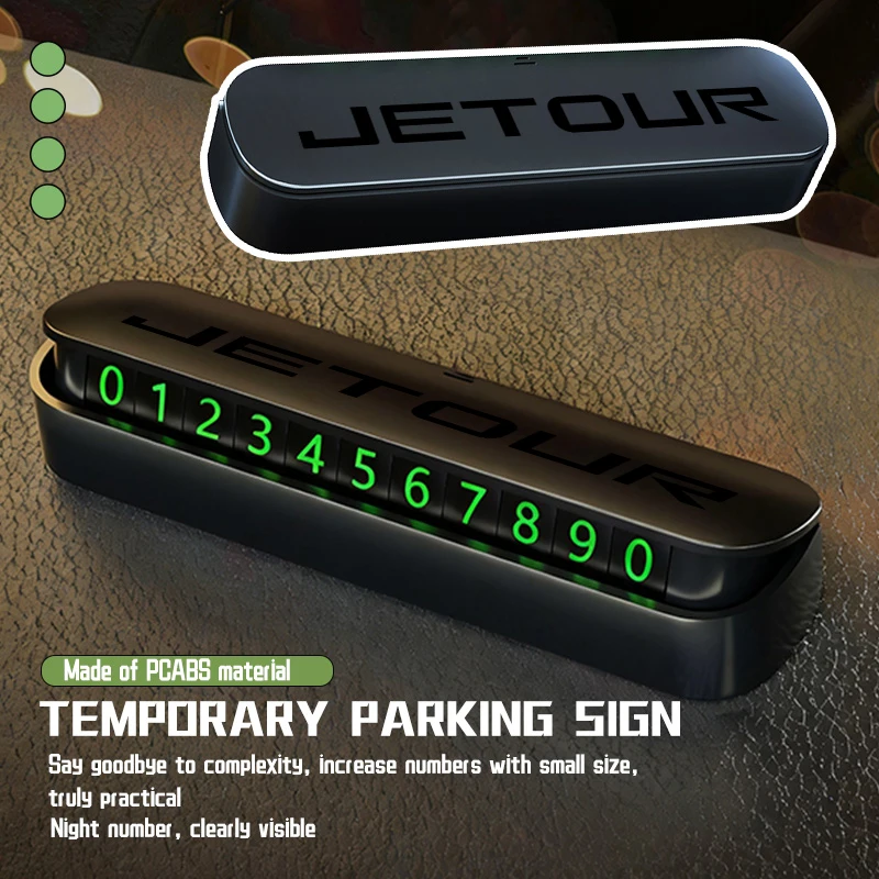 Car Temporary Parking Card Phone Number Card Plate Sticker Auto Accessories For Jetour X70 Coupe X90 Plus X95 EV i-DM T1 G700