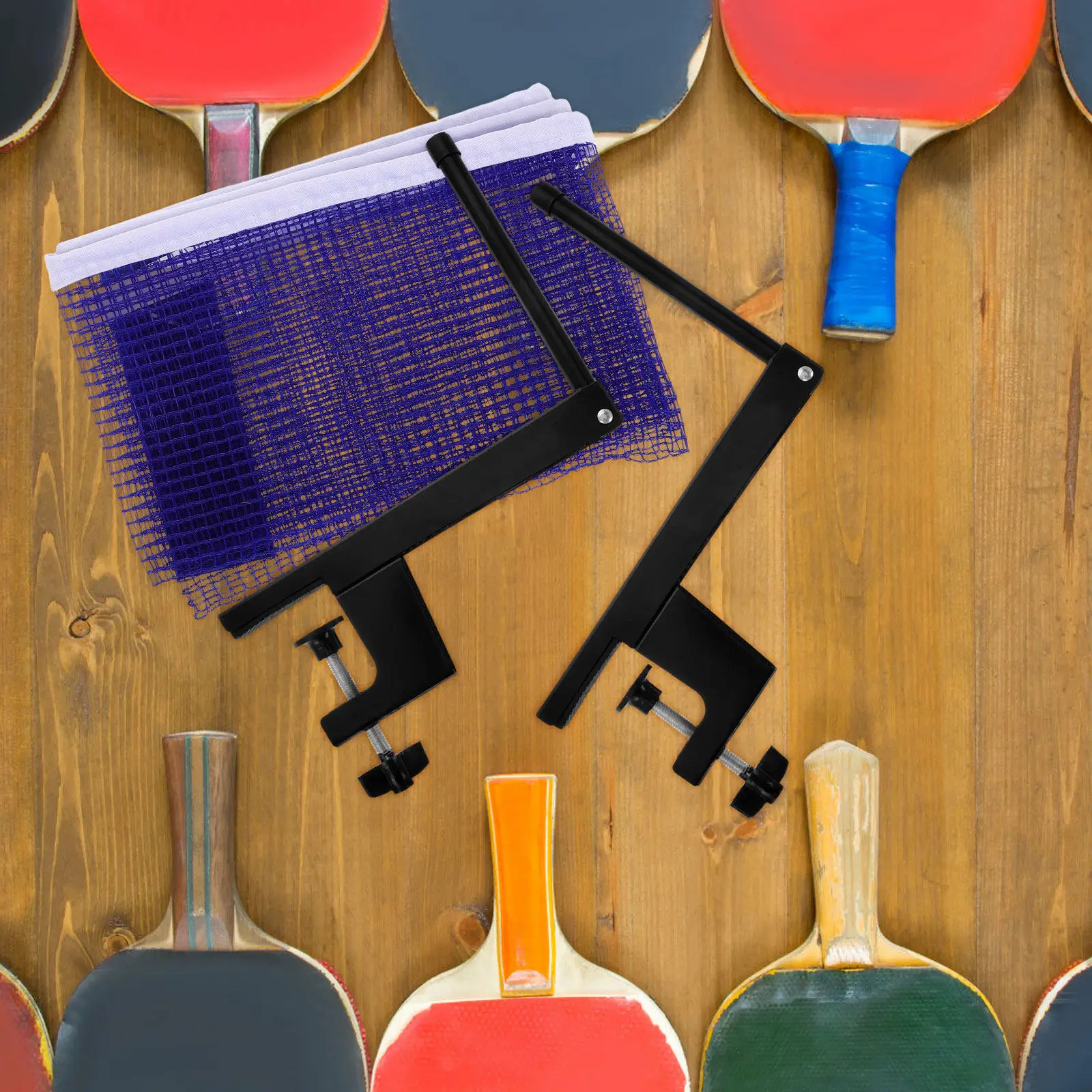 Table Tennis Net Post Set Portable Universal Elastic Mesh Replacement for Indoor Outdoor Use Stable Ball Control Pingpong Net