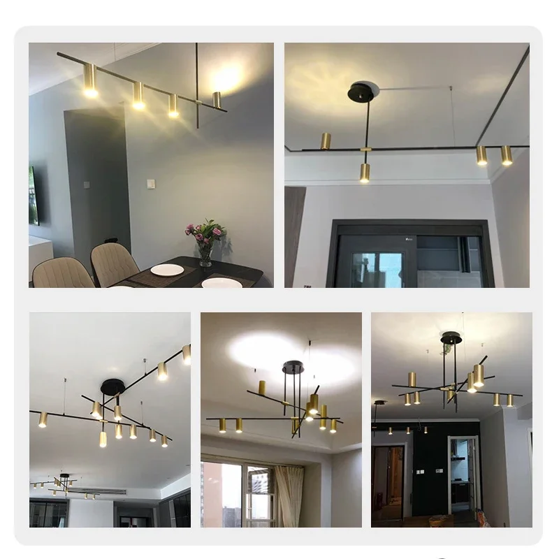 Plafonnier LED Long au Design Moderne et Simple, Luminaire Décoratif de Plafond, Idéal pour un Salon, une Salle à Manger ou un Bar