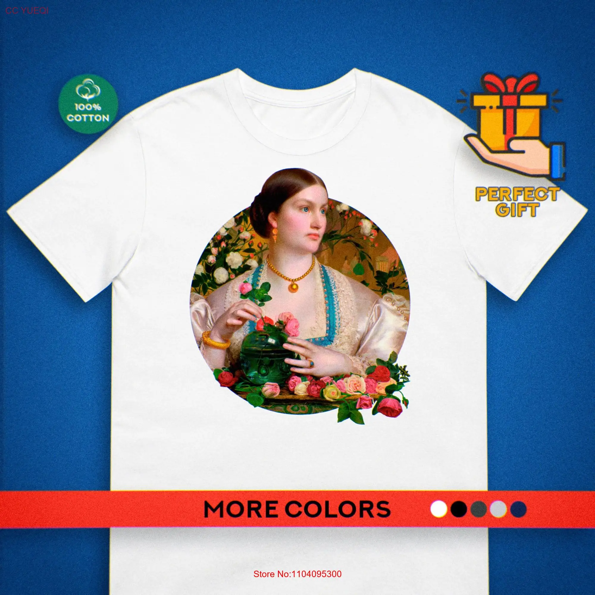 Art T Shirt aesthetic print Frederick Sandys gift for fashion monger apparel lover popular prints long or short sleeves