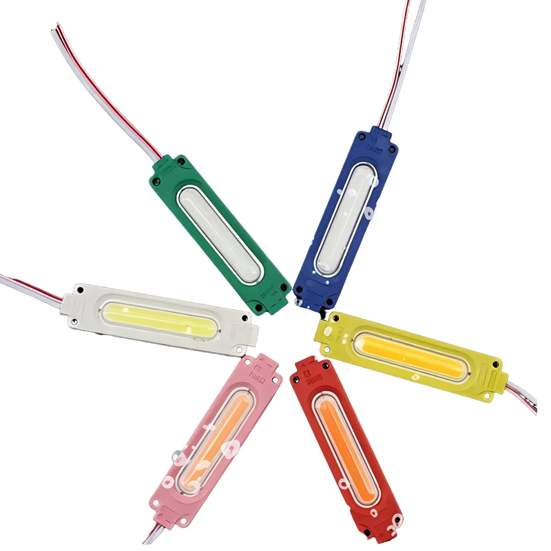 20pcs 12V COB LED Lights with Tape Adhesive 2W Waterproof Storefront Window Light for Business Store Advertising Signs