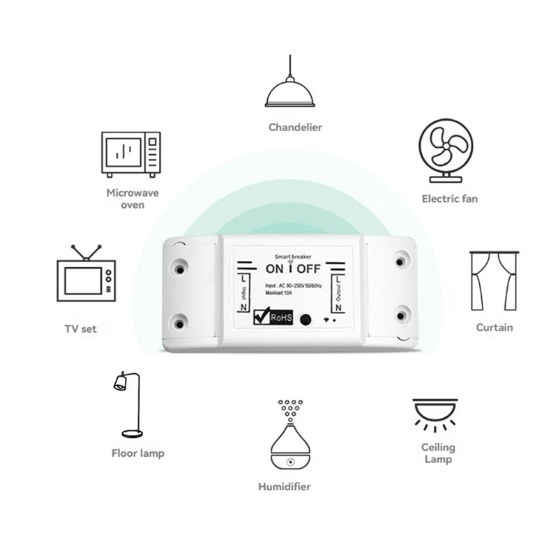 Tuya Zigbee Smart Switch 10A Intelligent Universal Breaker Smart Life APP Remote Voice Control  For Smart Home Automation