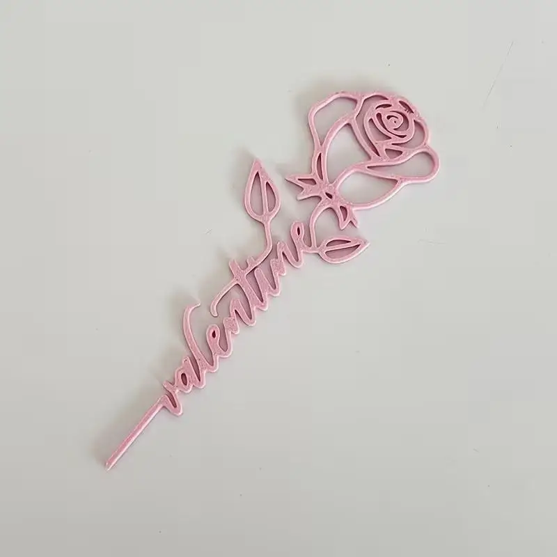 Rose Shaped Bookmark Letter Style Book Page Clip Cute Flower Decoration Romantic Valentine Gift For Reading Lovers Multicolor