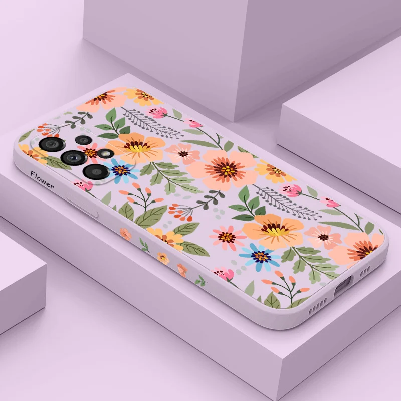 

Splendid Flowers Phone Case For Samsung Galaxy A73 A53 A33 A23 A13 A03 A72 A52 A52S A32 A22 A12 A71 A51 A31 A21S 4G 5G Cover
