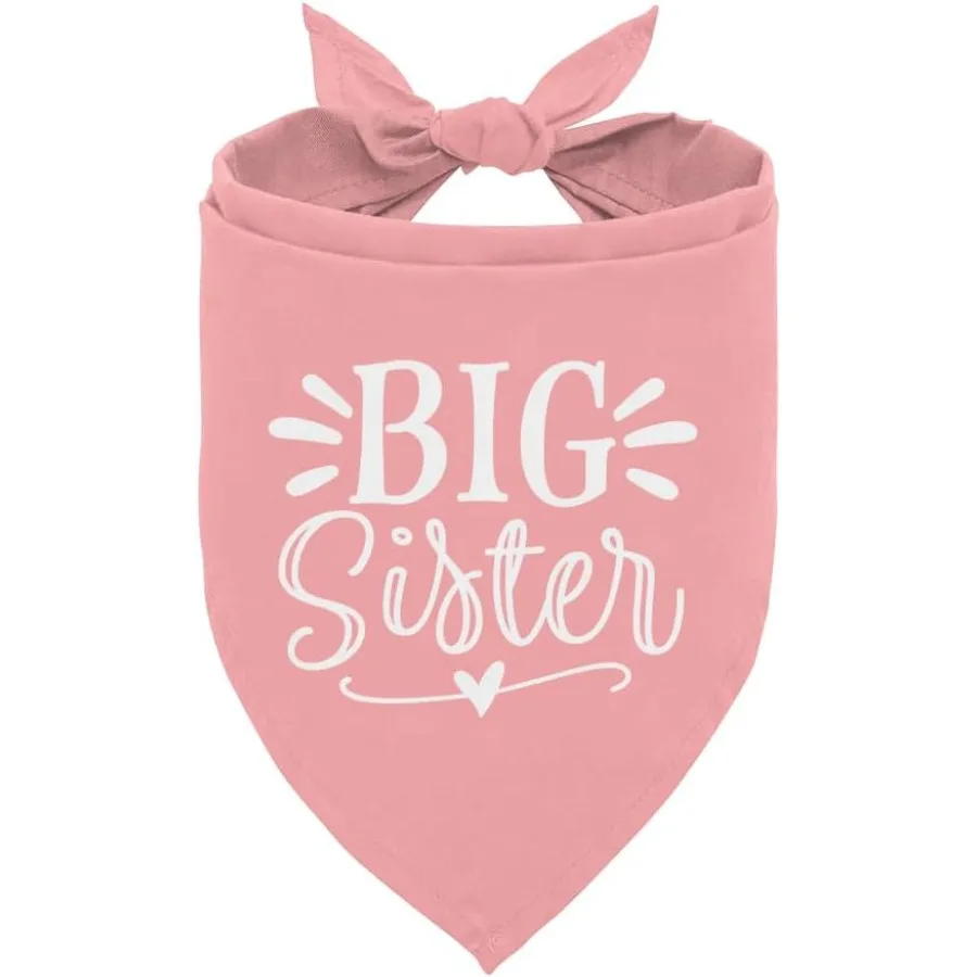 

Big Sister Dog Banda Dog Banda Розовый шарф для собак Аксессуары Pet Dog Trile Шарф Dog Banda для маленьких и средних собак Объявление ребенка