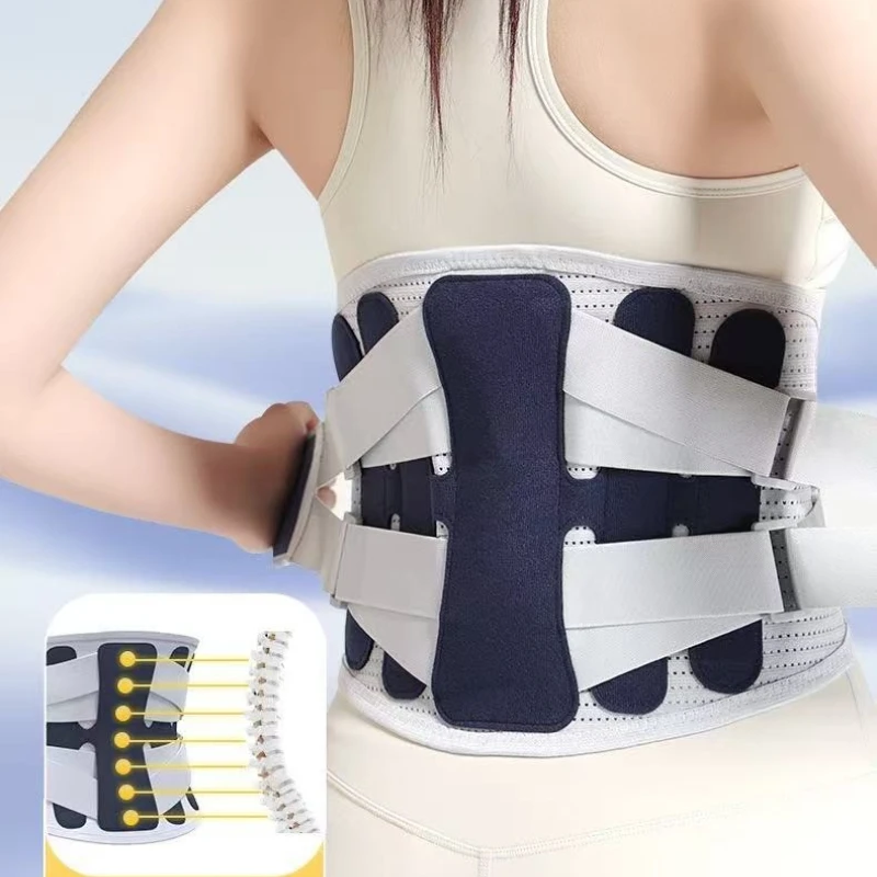 

Поддержка талии, бандаж для спины, поддерживающий пояс, корректор осанки, регулируемый для взрослых, облегчение боли в грыжах дисков, корсет для домашнего офиса