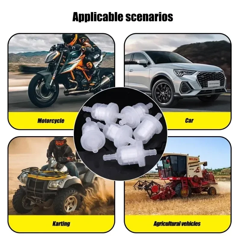 Motorcycle Fuel Filter Gasoline Gas Oil 110/125/150/175/200 Engine for Car Scooter Dirt Bike ATV Fuel Petrol Filters Accessories