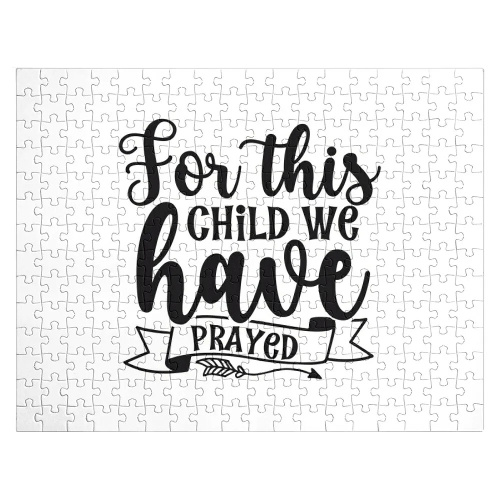 for this child we have prayed Jigsaw Puzzle Custom Child Personalized Child Gift Custom Wooden Name Customized Kids Gift Puzzle