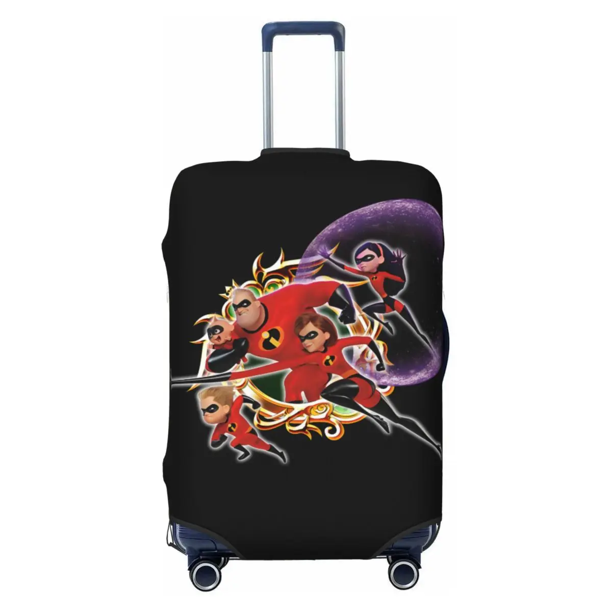 

Индивидуальные моющиеся чехлы для чемоданов с мультяшными героями «Суперсемейки», защитные накладки для багажа