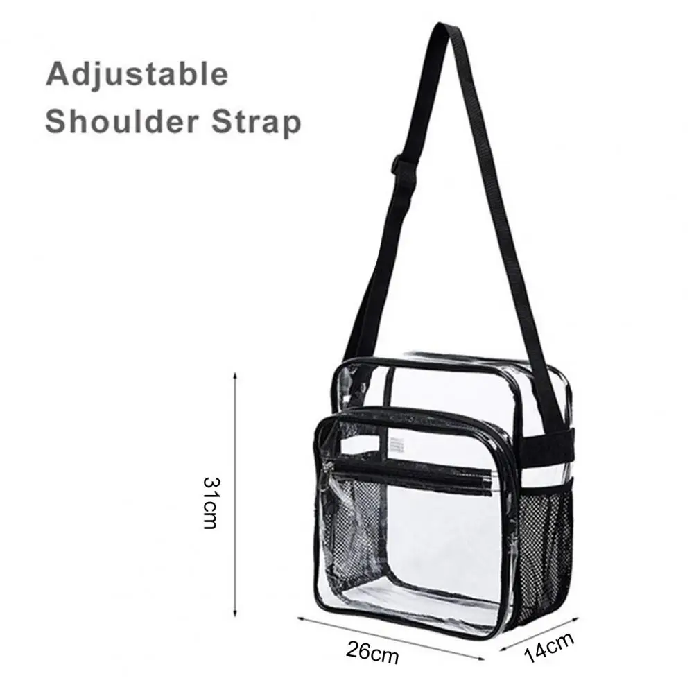 Transparent PVC Shoulder Bag Large Capacity Adjustable Strap Storage Portable Crossbody Pouch Waterproof Outdoor Handbag bolsos