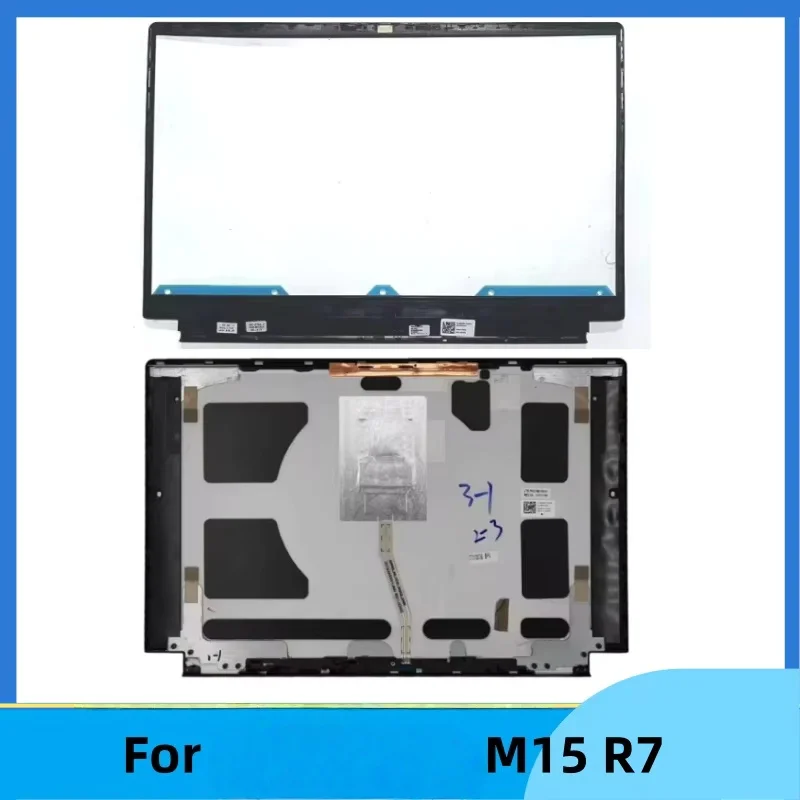 جديد لـ M15 R7 LCD الغطاء الخلفي الغطاء العلوي شل 0THDW7 /LCD الإطار الأمامي 08D6R3 أسود