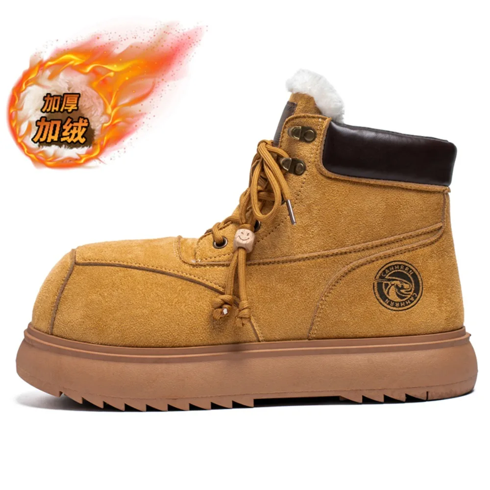 

High Top Sneakers Plus Size 45 Mens Designer Winter Plush Warm Snow Boots Fashion Casual Height Increased Platform Ankle Boots