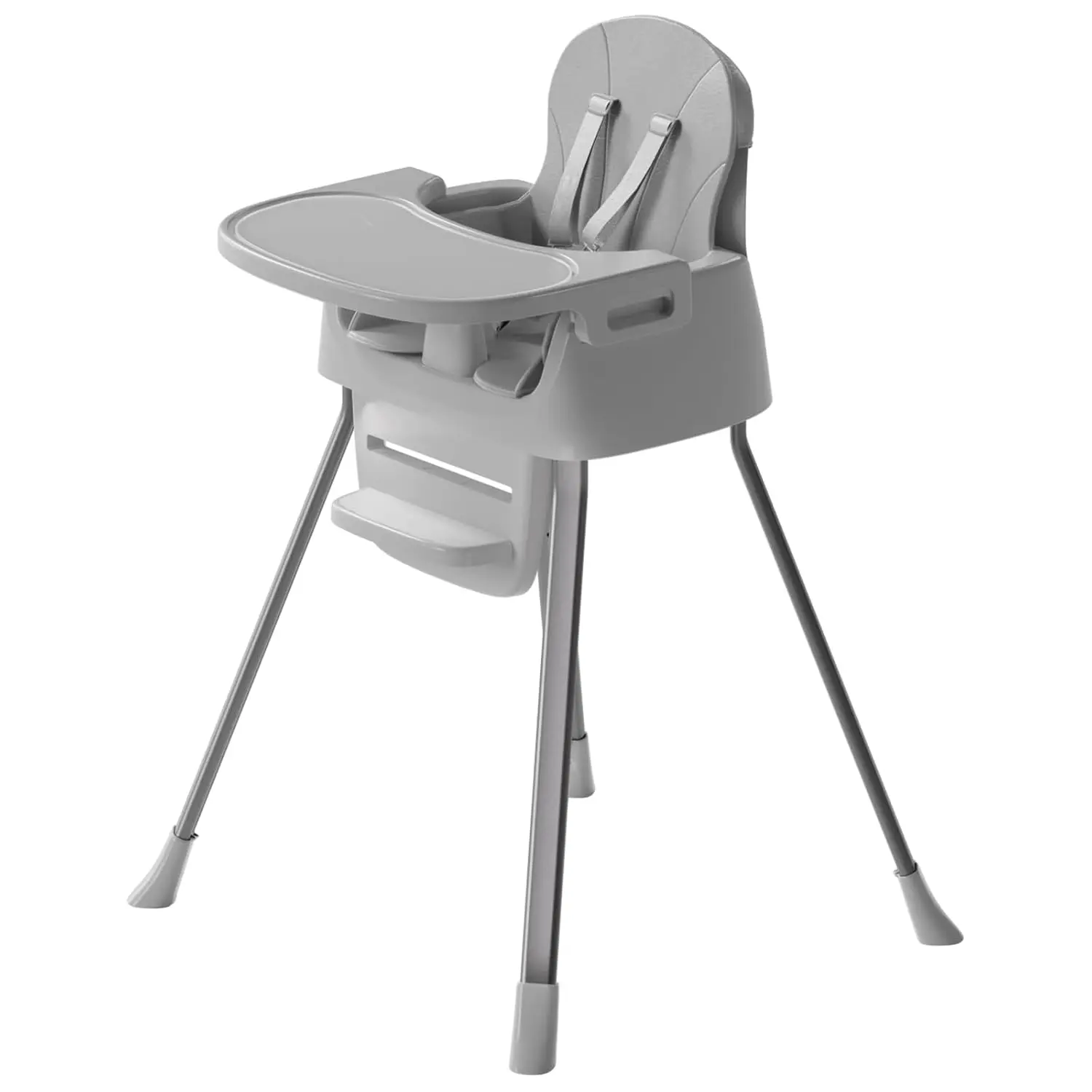 

Portable Baby Highchair with 5-Point Harness, Convertible Seat for Infants & Toddlers, Easy Assembly