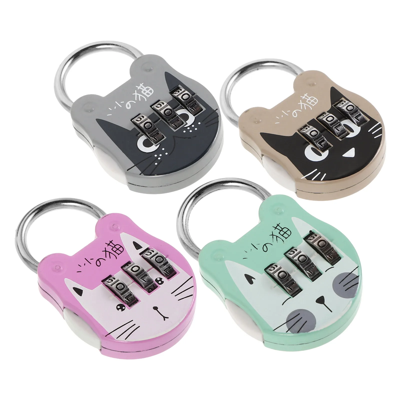 4pcs Multi-Function Combination Locks Compact Metal Padlocks Rustproof Wear-Resistant Sturdy Security Locks For Mailbox Cabinet