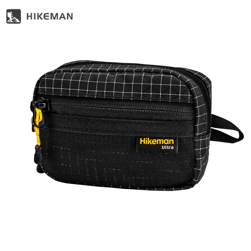 

HIKEMAN тактическая универсальная сумка Molle, уличная подвесная сумка для хранения карт Dyneema с сетчатым карманом на молнии, аксессуары с пряжкой D