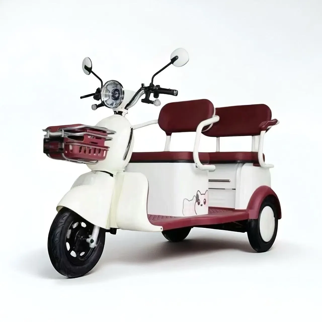 Triciclo elettrico CEE Per adulti Casa Tempo libero Scooter per mobilità per anziani Piccolo triciclo elettrico a tre ruote per raccogliere i bambini