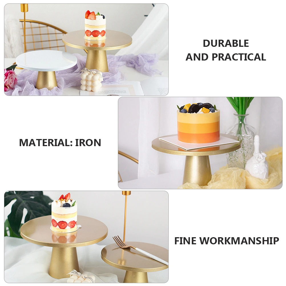 

1pc Dessert Display Tray Cake Storage Holder Iron Serving Tray For Party Snack Photography Props Food Presentation Tool