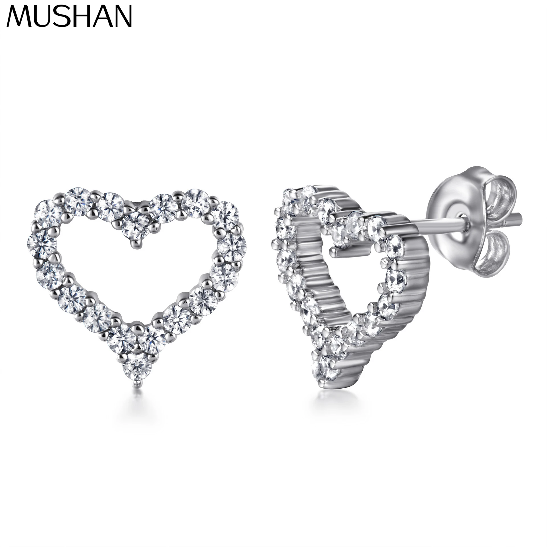 

MuShan Jewelry 925 Sterling Silver Stud Earrings Dangle HCD Gemstones Mother Day Gift Minimalist Women Earring Fine Jewelry