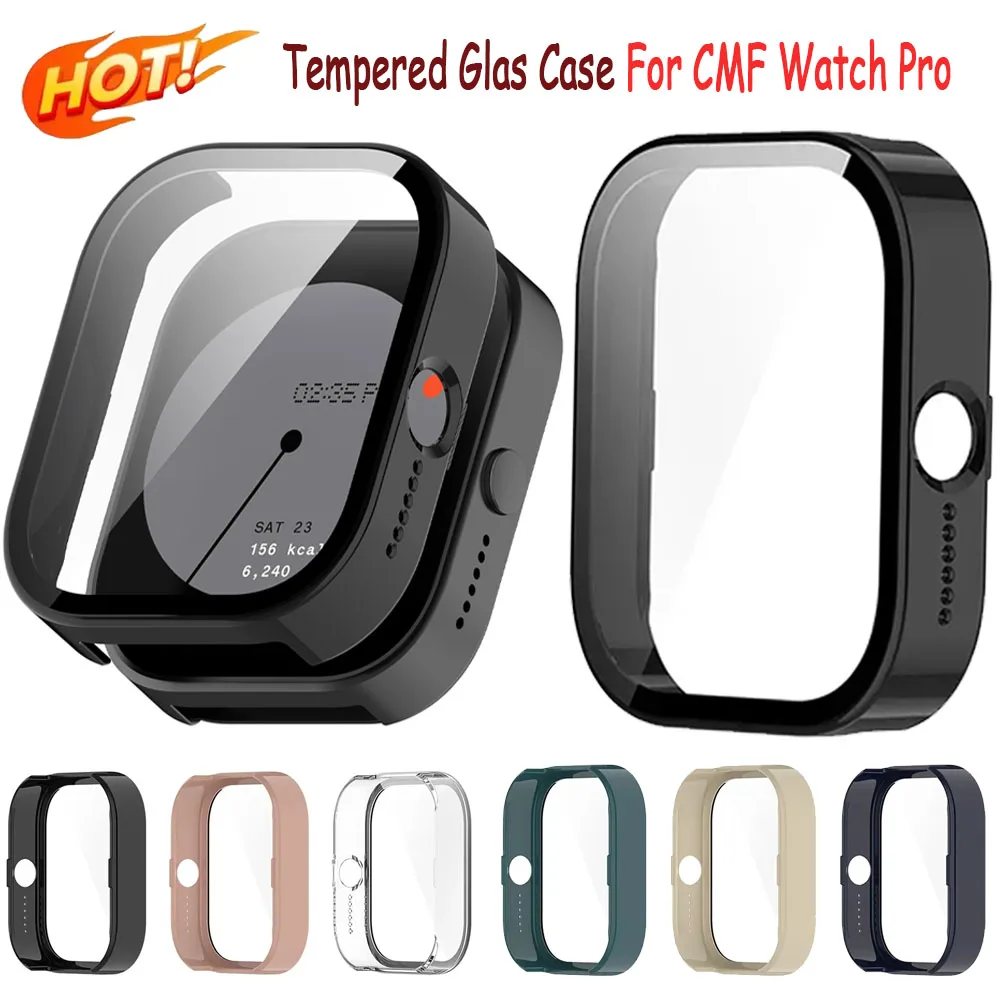 حافظة من الزجاج المقسى عالي الدقة + حافظة PC لساعة CMF Pro واقي للشاشة غطاء حماية شامل لساعة CMF Pro حافظة ممتصة للصدمات #1