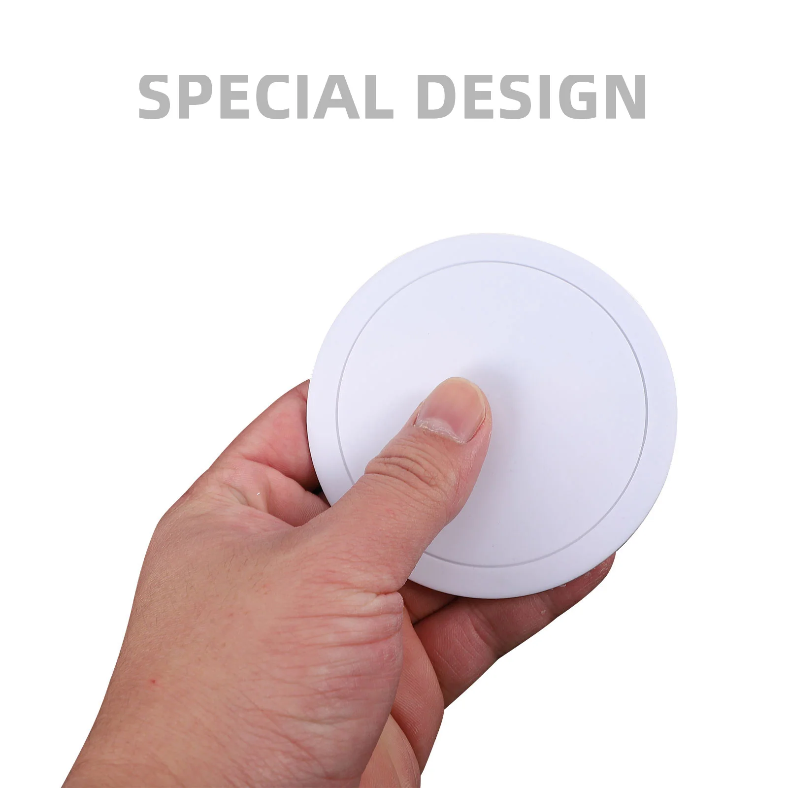 7 Pcs Silicone Coasters Heat Resistant Placemats Anti Slip White Set 6 Dining Insulation Pad Tableware Protector