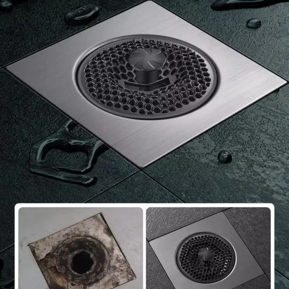 Fast Drainage Stainless Steel Floor Drain Removable Anti Blocking Shower Plug Hair Catcher Easy Installation