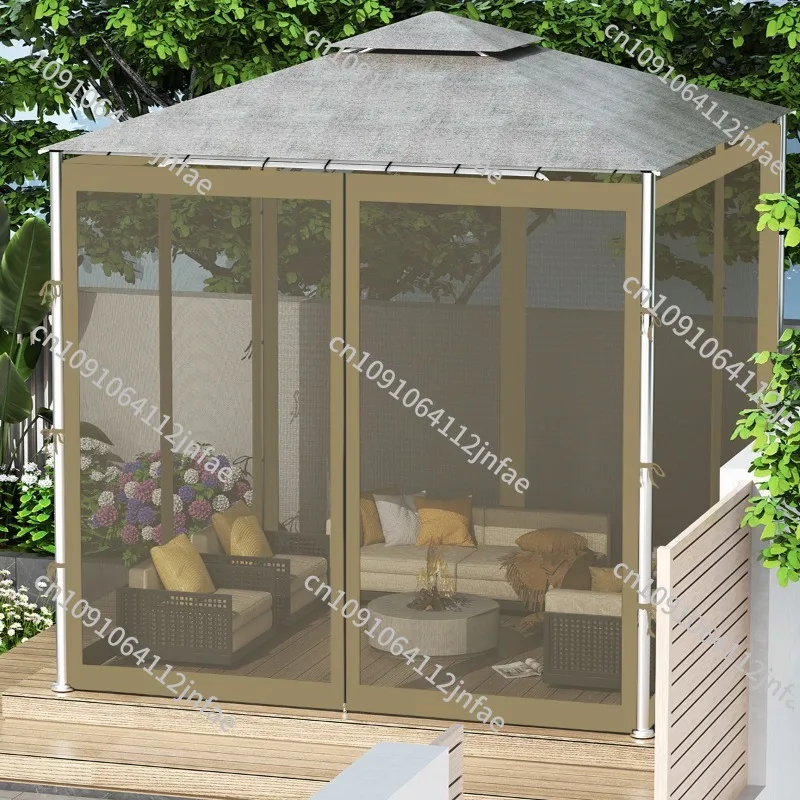 

Tent Mosquito Net Outdoor Pavilion Mosquito Net Balcony Courtyard BBQ Shed Shade Hanging Curtain Pull Thickened Factory Direc