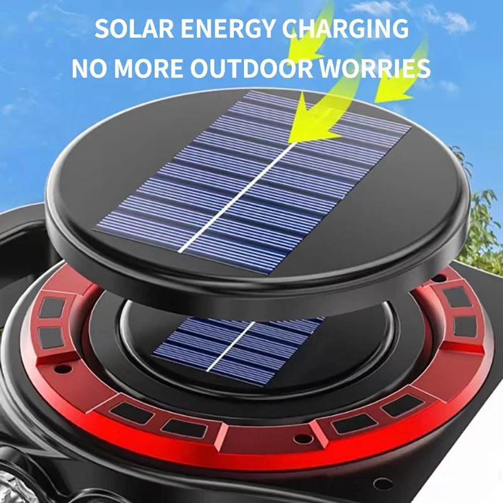 Waterproof LED Flashlight Solar USB Charging Work Light Powerful Camping Fishing Lantern 3 Modes Repair Torch Support USB output