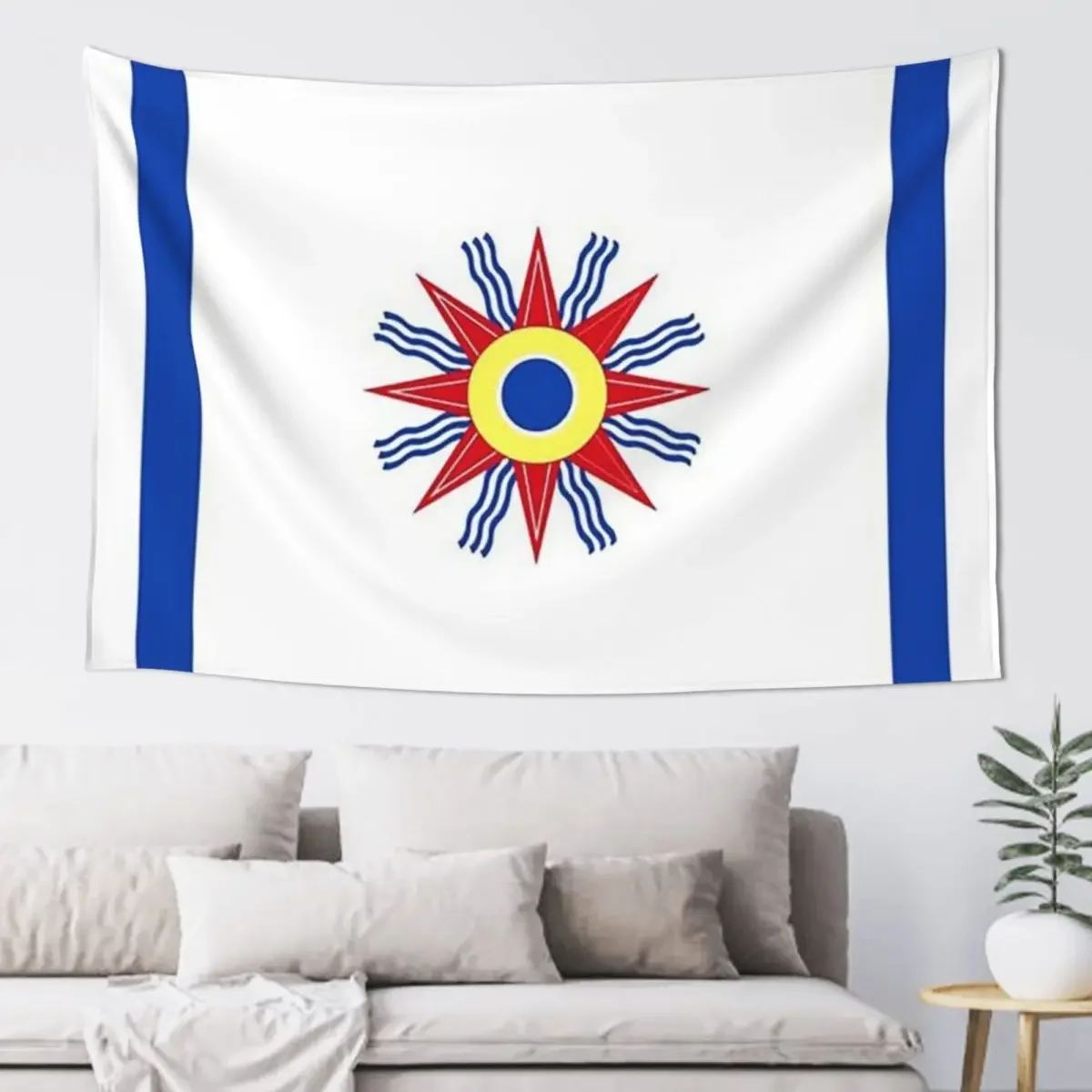 Chaldean Flag Tapestry Home Decor Aesthetic Art Mural Wall Hangings Decoration Room Decoration Accessories Tapestry