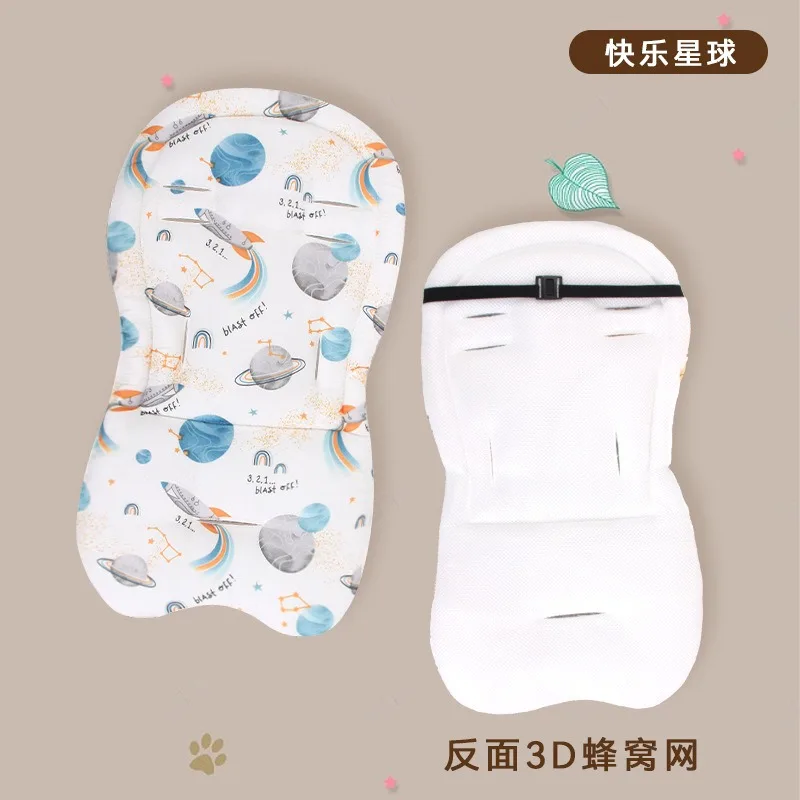Baby Stroller Thick Cotton Pad Seat Cushion for High View Pram and Dining Chair Accessories Comfortable and Breathable