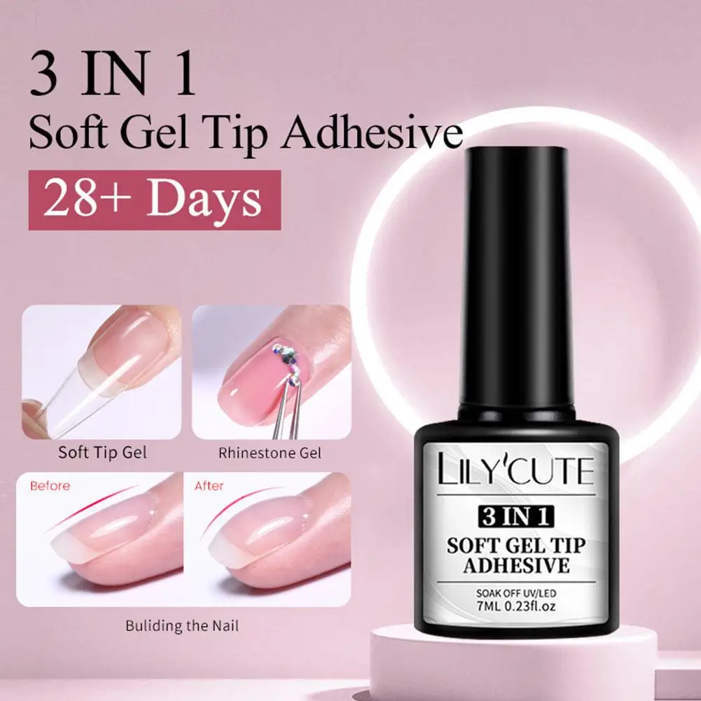 Nail Tips Glue Gel 7ml uv Glue for false Nail Gel Polish Manicure Gellac Multi-function Strong Gel Nail Polish O5K8