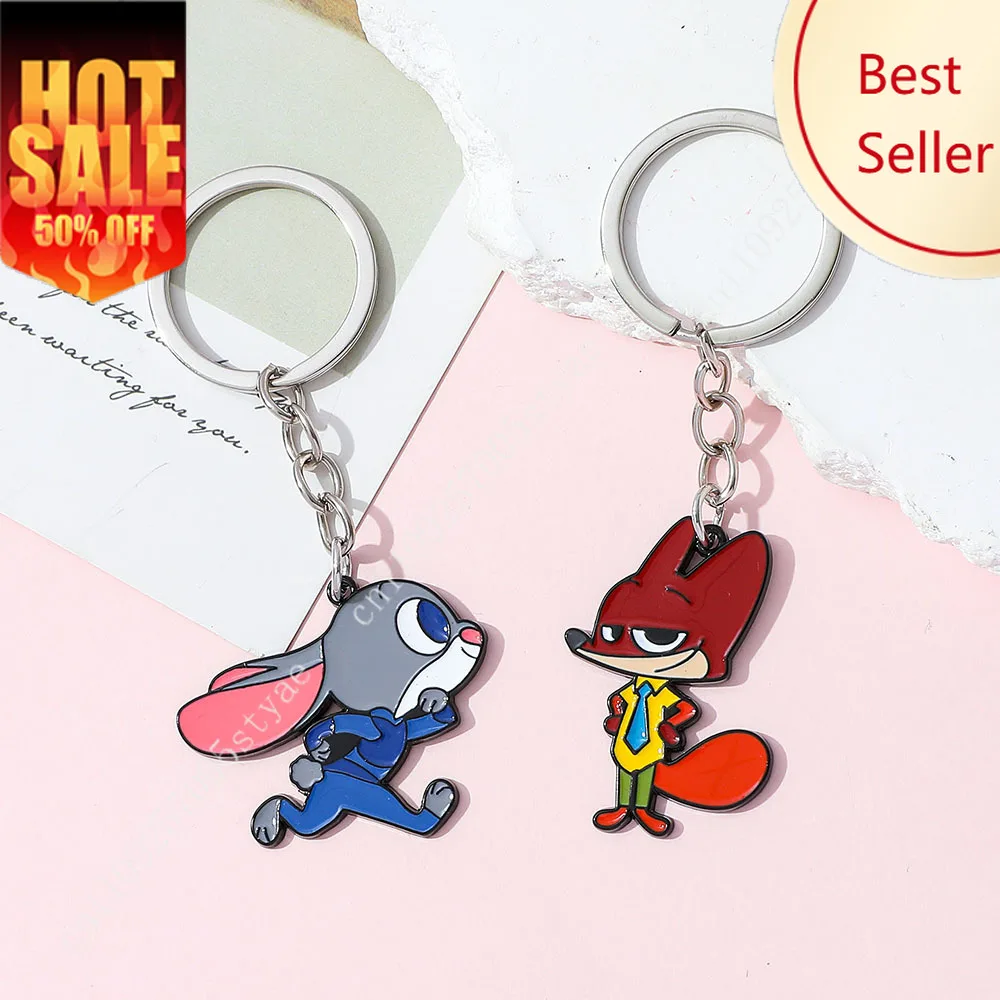 

Zootopia Key Chain Disney Cartoon Keychains Purse Accessories Bag Accessorie Car Keychain Trinkets Party Holiday Decoration Gift