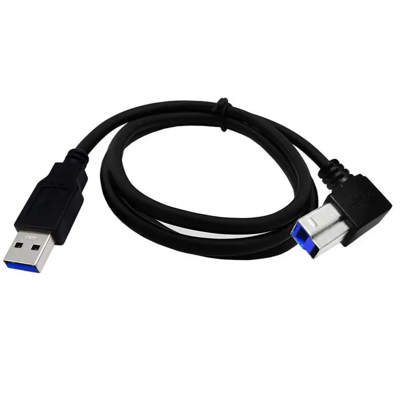 High Speed USB3.0 A Male To B Male 90 Degree Elbow For Printer Display Scanner Connection Line