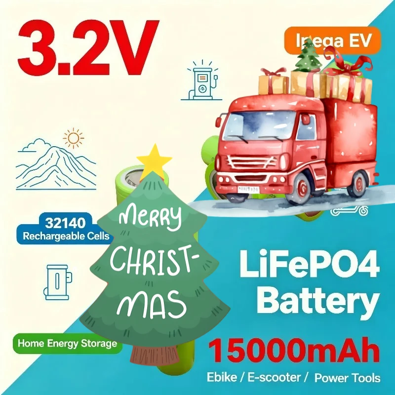 32140 Rechargeable LiFePO4 Battery Cells 3.2V 15000mAh EV Ebike E‑scooter Home Energy Storage Power Tools Battery Pack