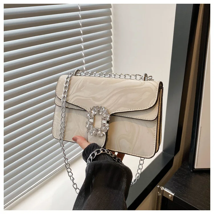 

Квадратная сумка через плечо с цепочкой для женщин, минималистичный ручной кошелек на плечо, модная сумка