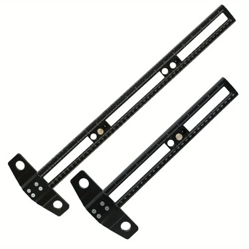 

Woodworking 2-in-1 Exit Angle T-shaped scribing ruler, metric system, multi-functional movable marker square ruler