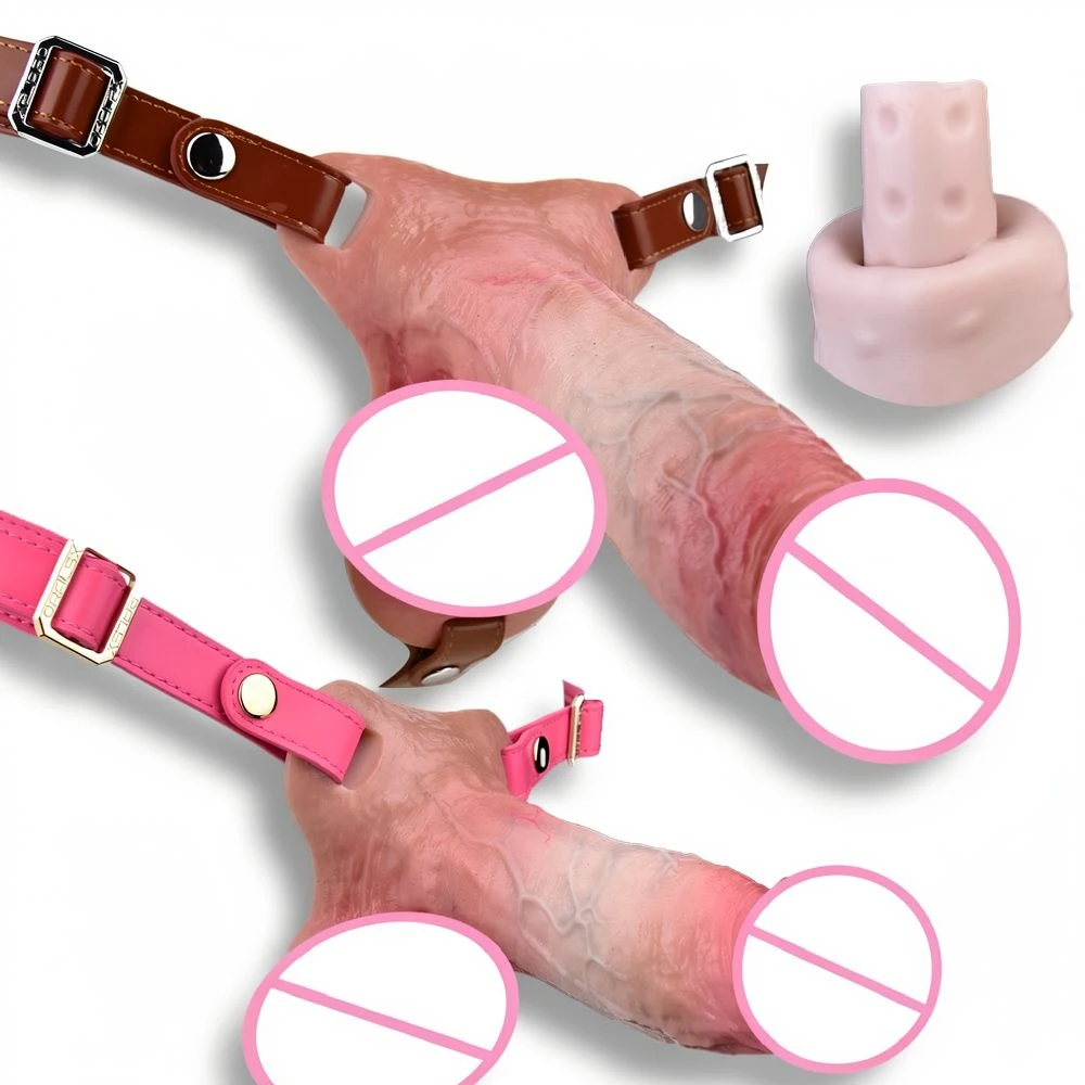 Double Layer Penis Sex Toy Adjustable Strapon Anal Plug For Women Vaginal Anus G-Spot Stimulation Lesbian Erotic Products
