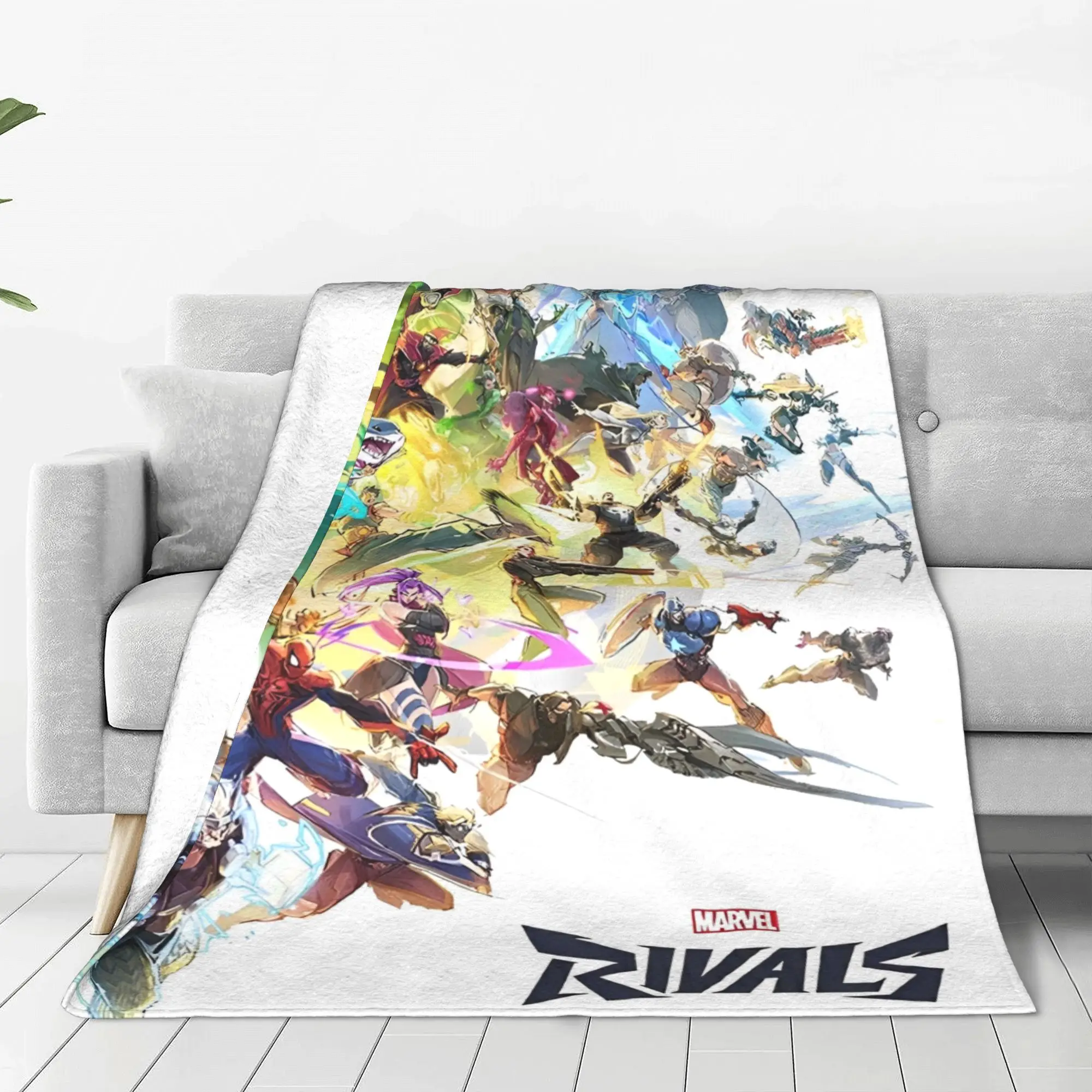 Marvel-Rivals PVP Video Game Blanket Fleece All Season Characters Cool Portable Super Warm Throw Blanket Couch Bedspread Quilt